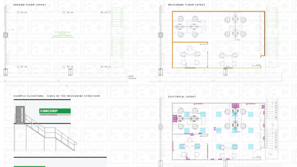 Cimcorp Project CAD Drawing - The Mezzanine Company